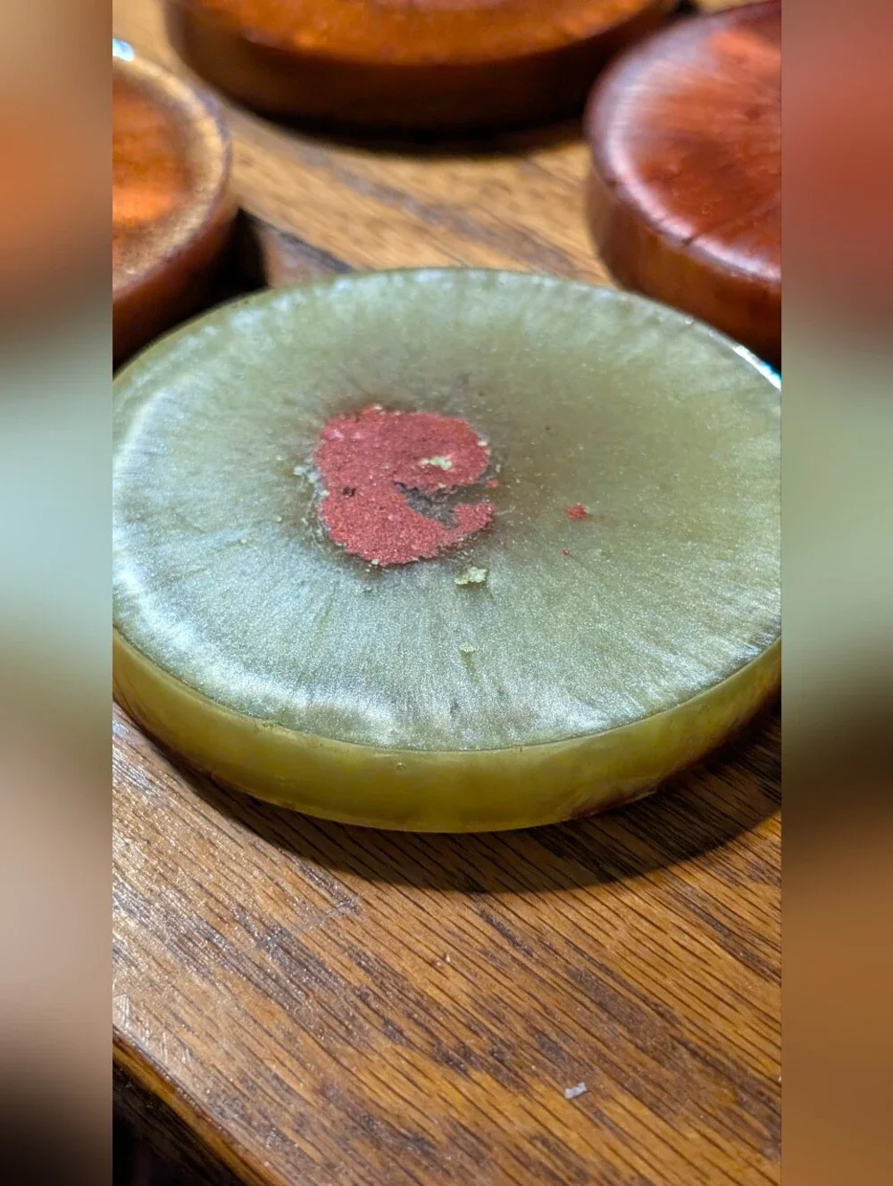 Abstract Planets Made From Epoxy Resin 4 Piece Coaster Set